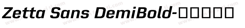 Zetta Sans DemiBold字体转换